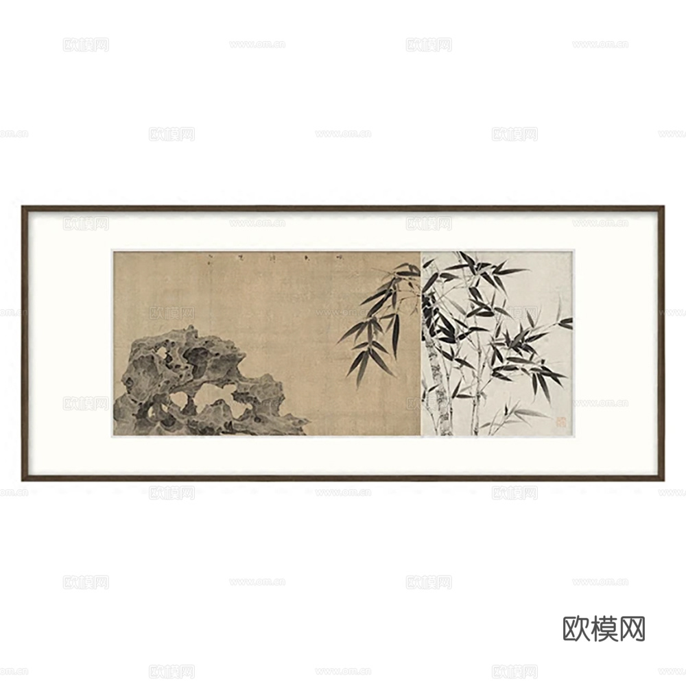 中式挂画_抽象挂画贴图