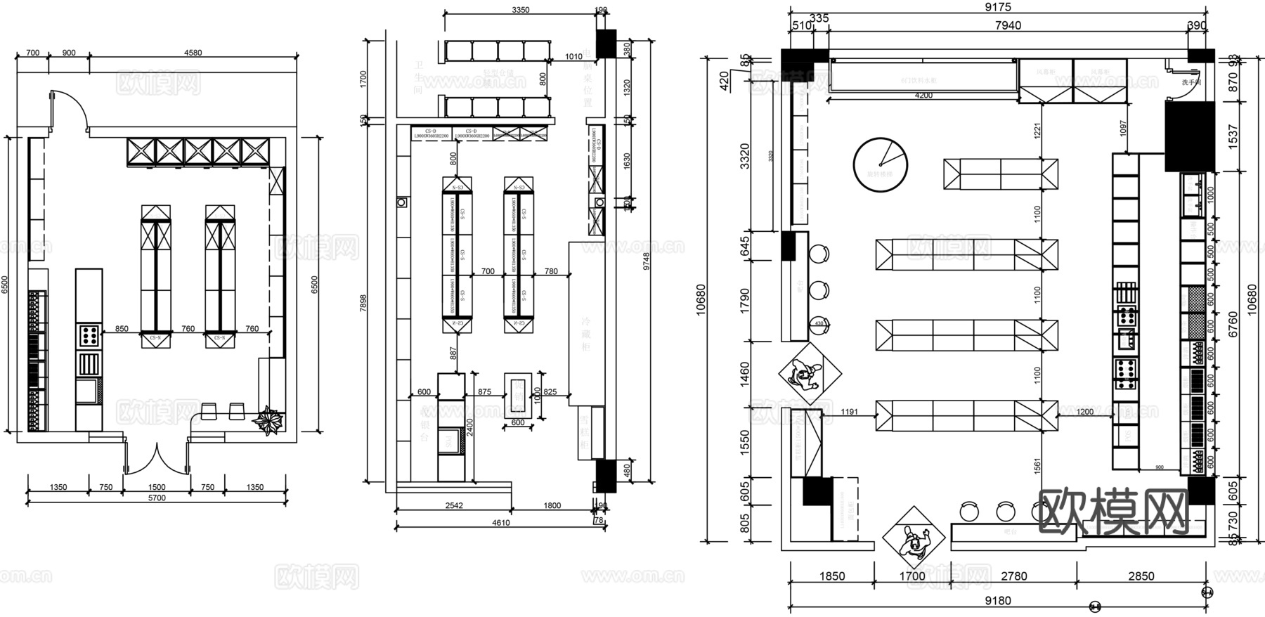 便利店设计CAD图库cad施工图