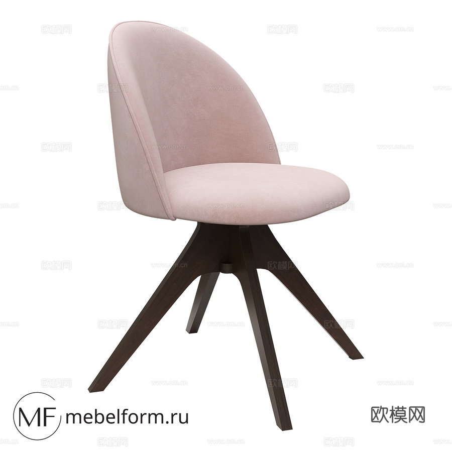 OM 伦敦休闲椅 360°3d模型下载