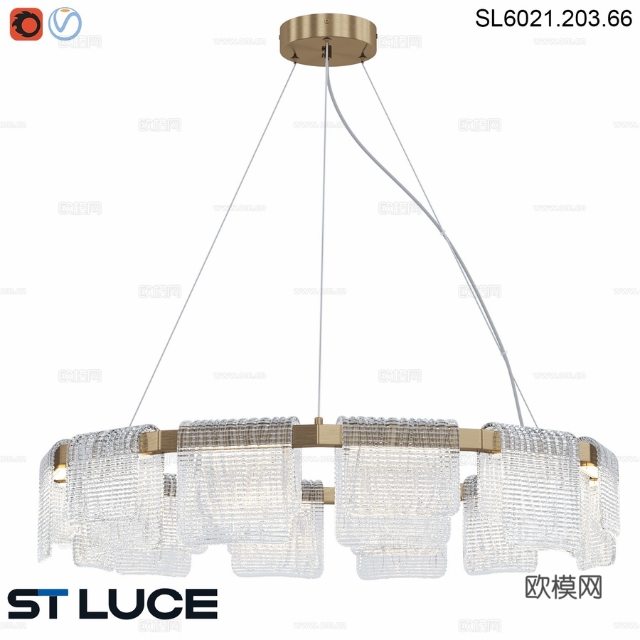 OM LED灯，金色，透明，LED，663d模型下载