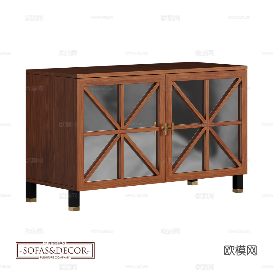 沙发&amp;装饰 穆尔杰床头柜（货号1152）3d模型下载