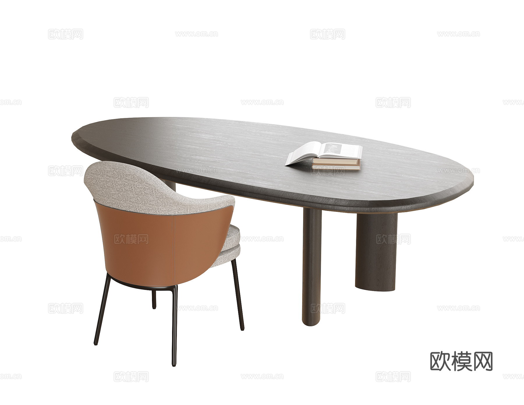 现代书桌椅su模型