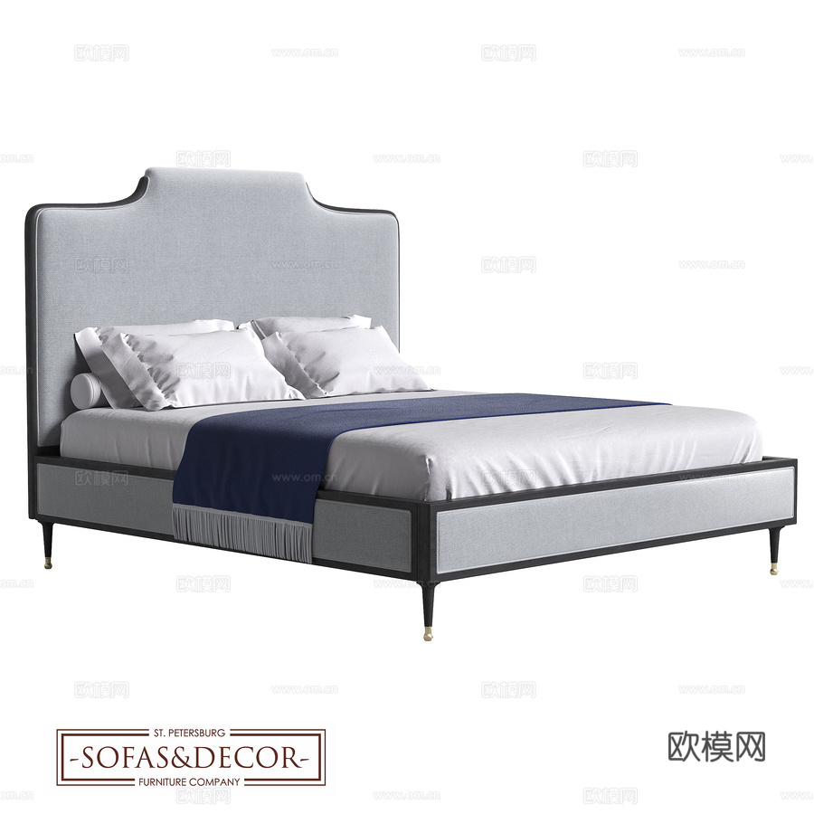 沙发与装饰 咏床 (art. 2000)3d模型下载