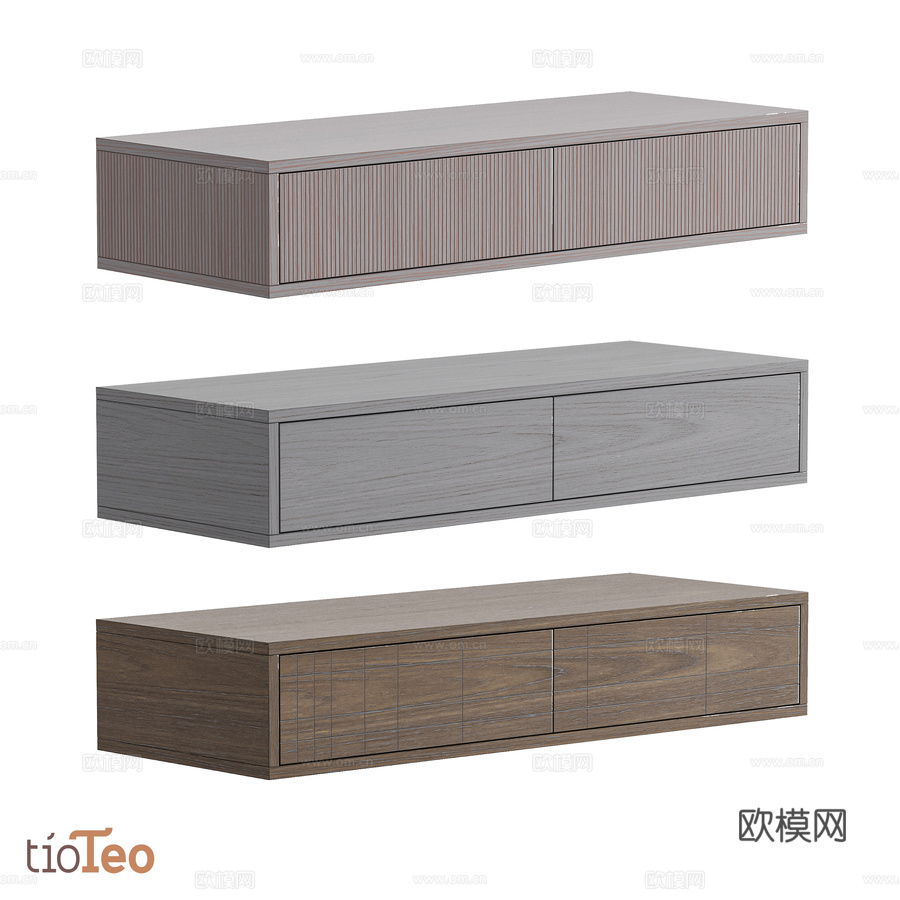 OM tioTeo 壁挂式巴滕边柜 13d模型下载