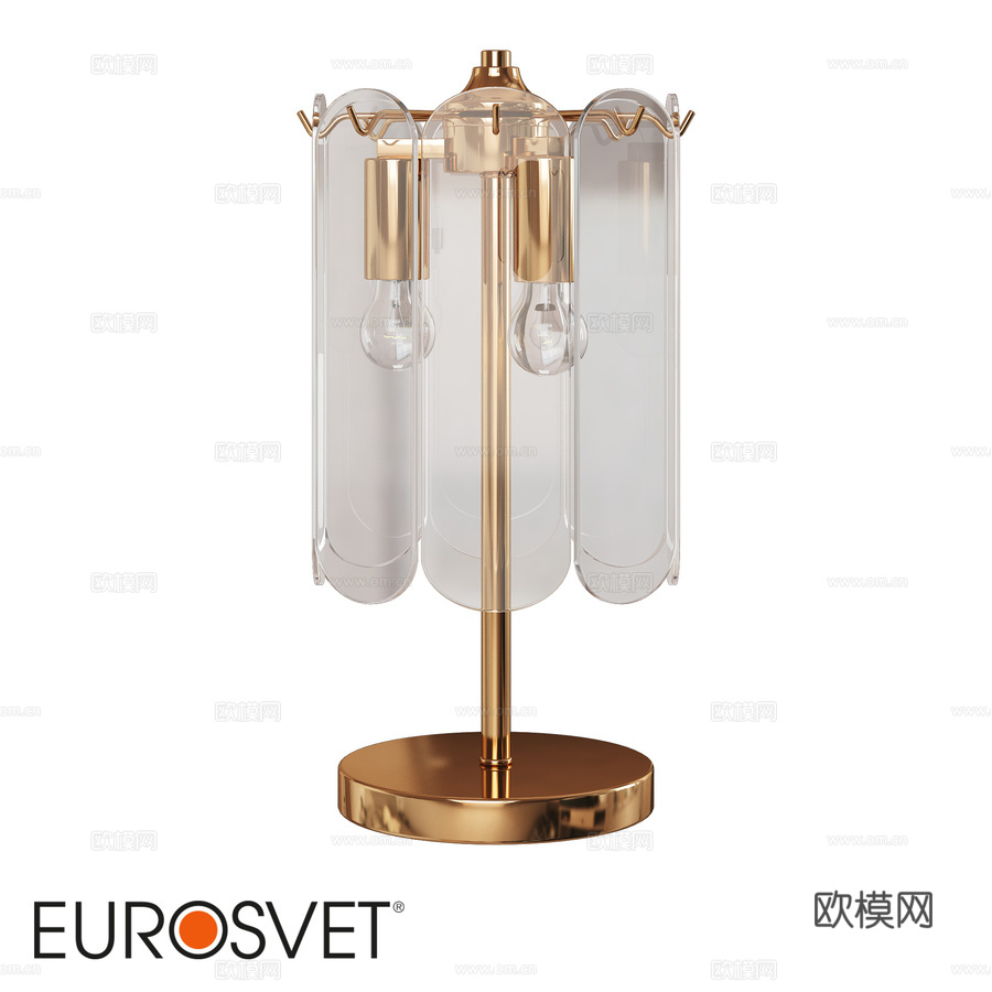 01170 3台灯金色3d模型下载