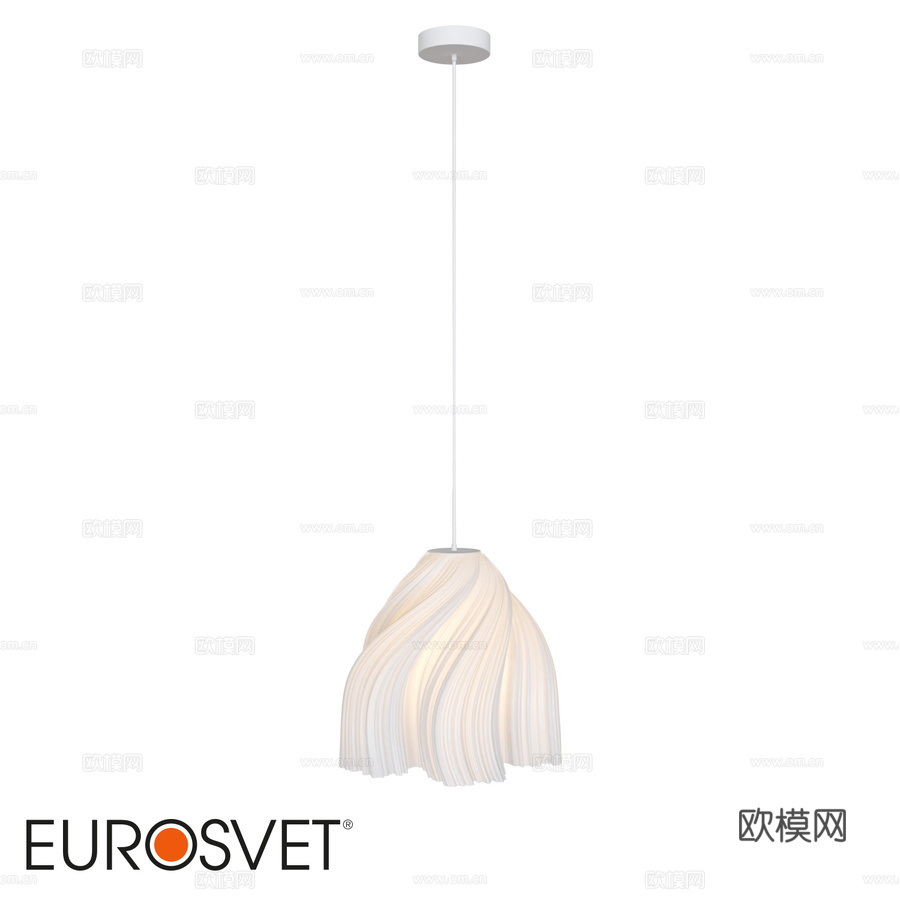 40076 1 吊灯 白色3d模型下载