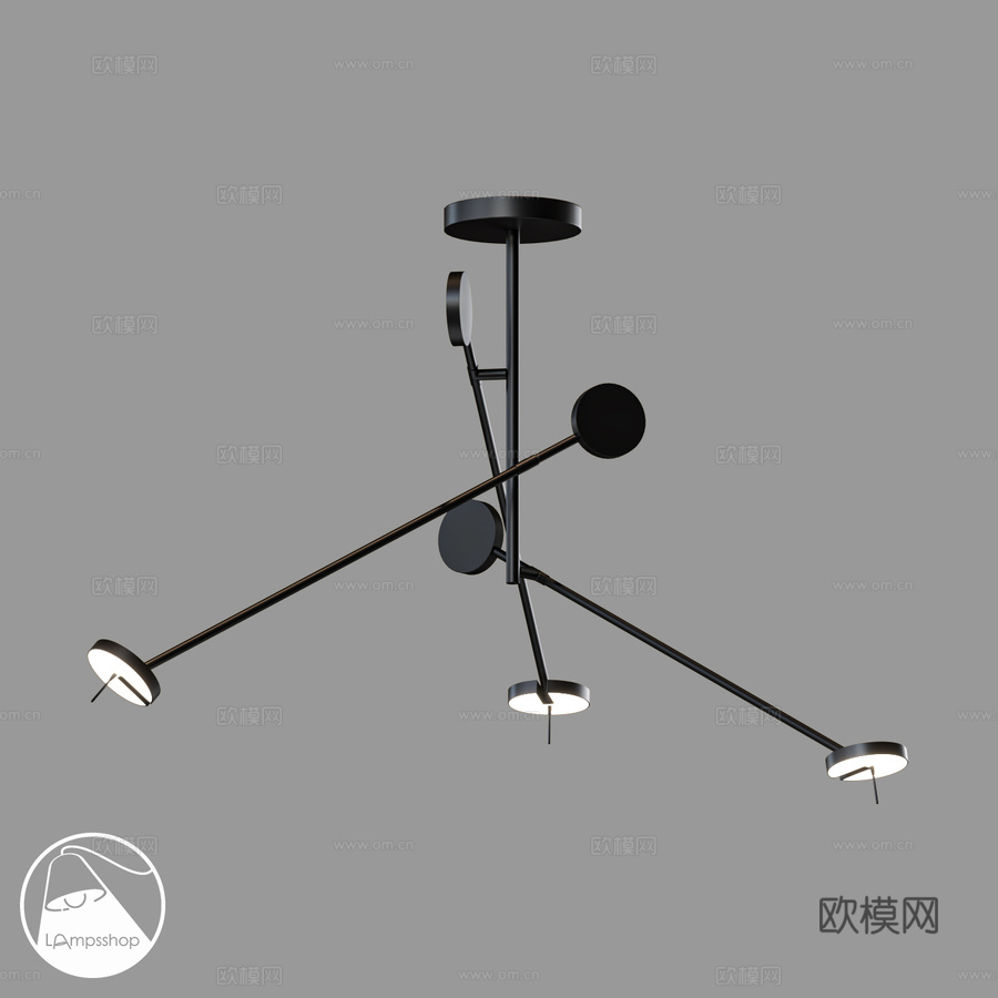 LampsShop.ru L1430 旗帜吊灯 B3d模型下载