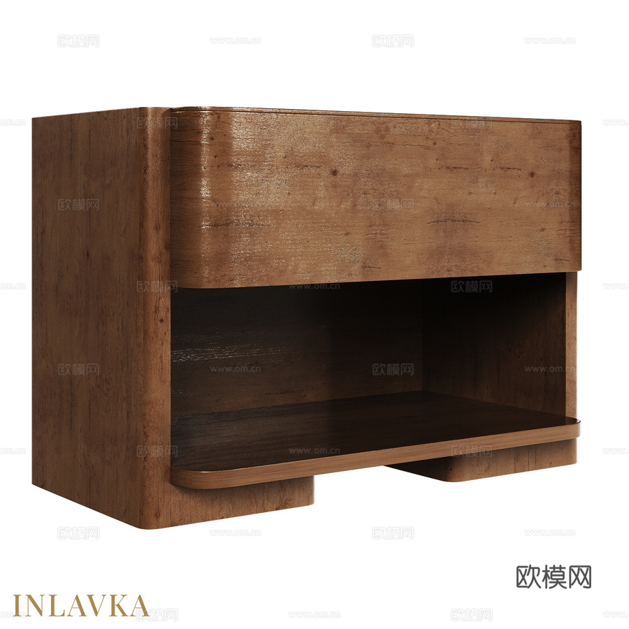 OM 简约风格开放式床头柜 80厘米款3d模型下载