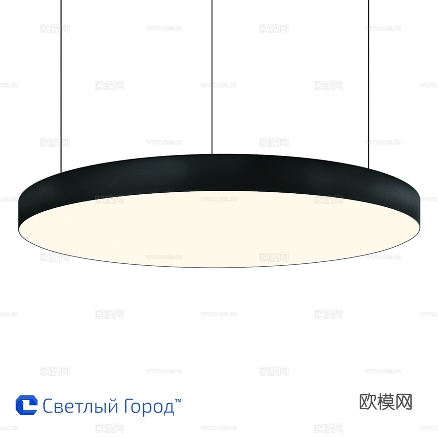 LED灯 LC ROUND D900x60mm 光之城3d模型下载