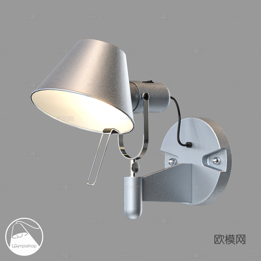 LampsShop.ru B4394-3 壁灯 银色单元 C3d模型下载