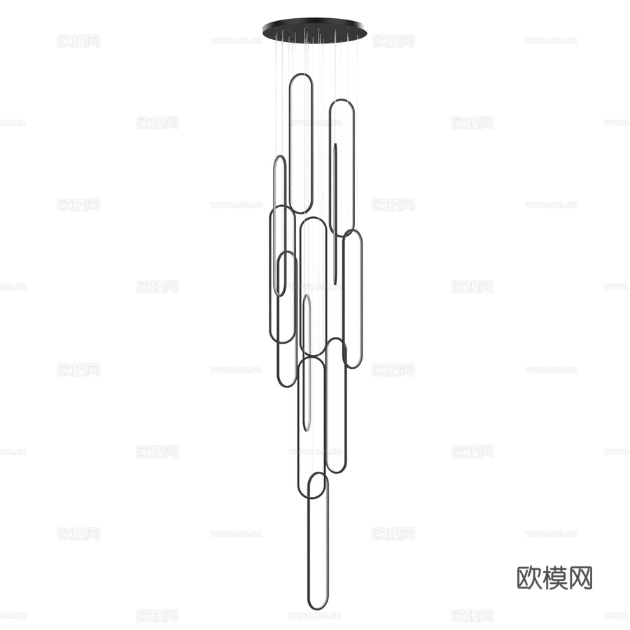 吊灯框架IT-1621-放射状-123d模型下载