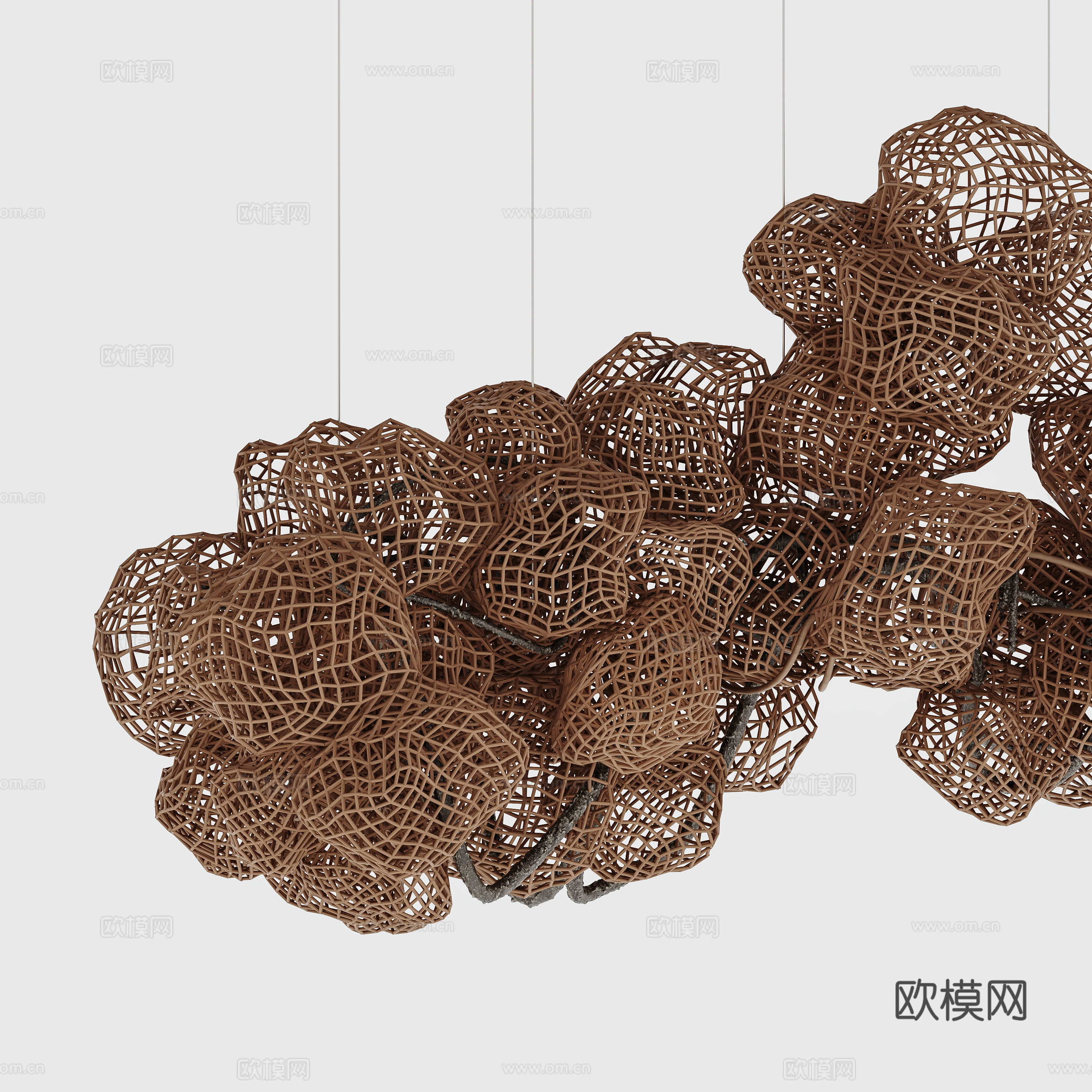 艺术装置吊灯su模型