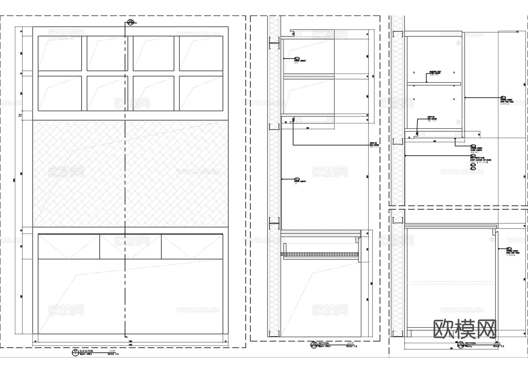 梯级坐凳节点大样图cad施工图