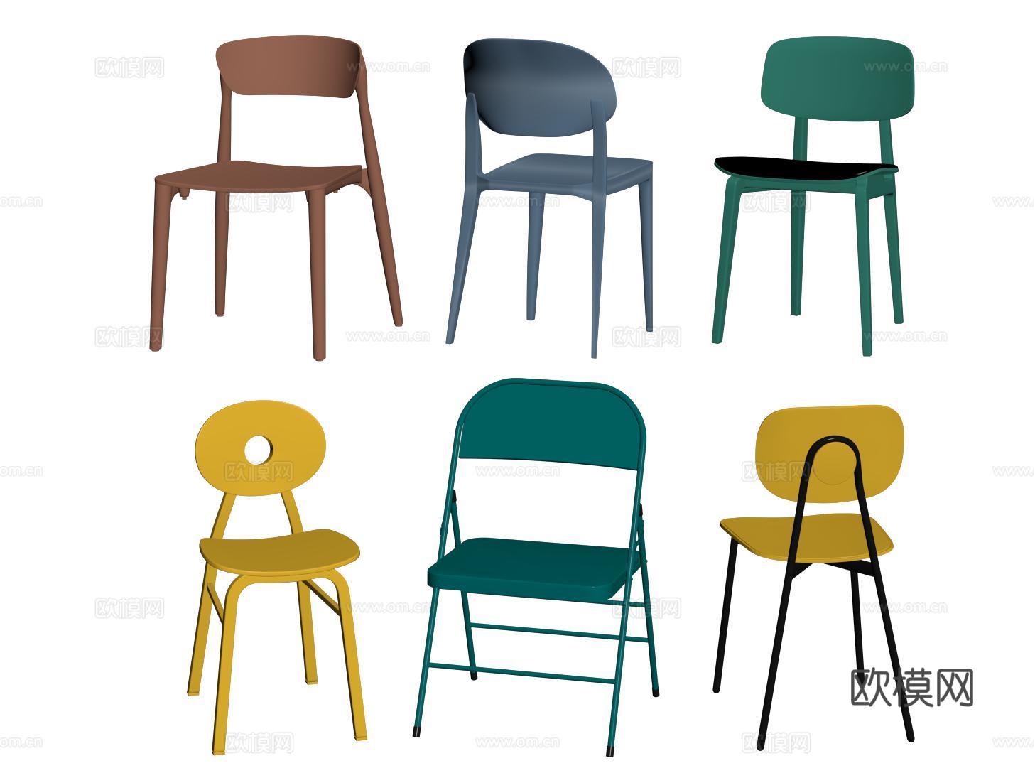 现代餐椅 单椅su模型