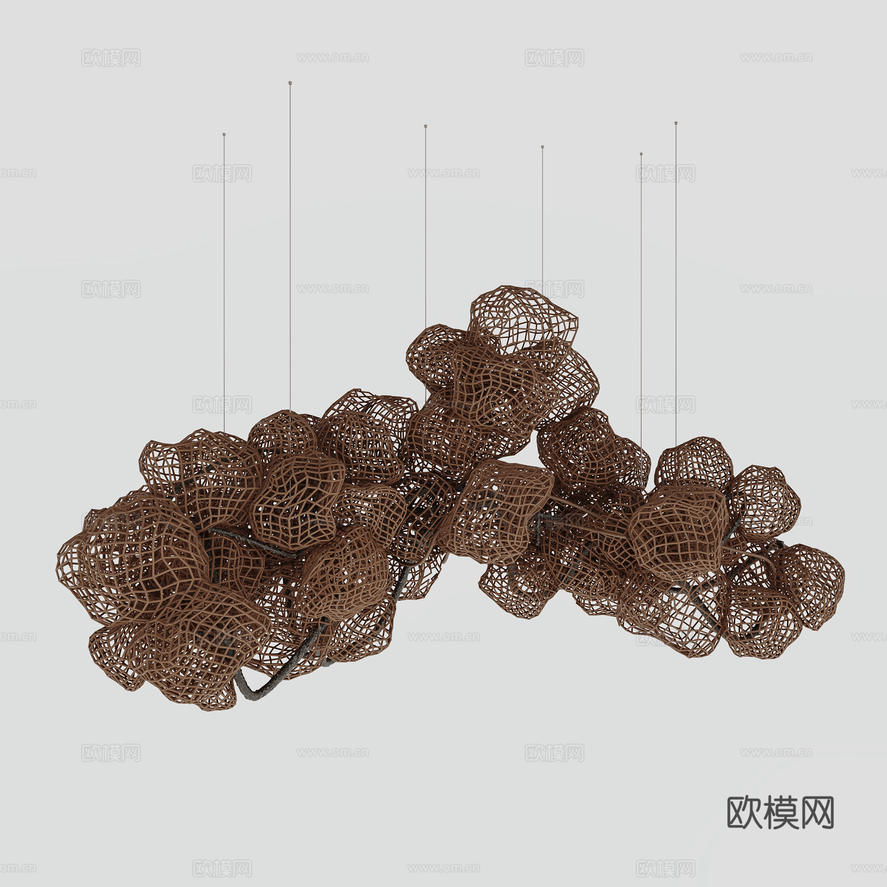 艺术装置吊灯su模型