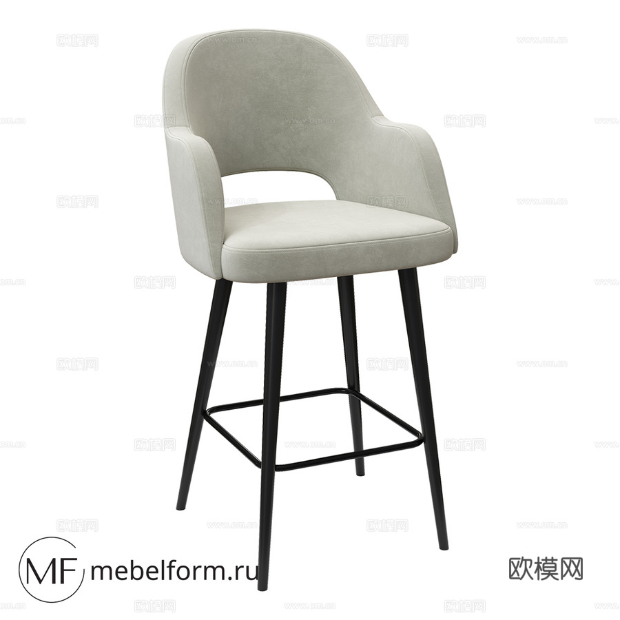 OM贝尔格莱德酒吧木椅3d模型下载