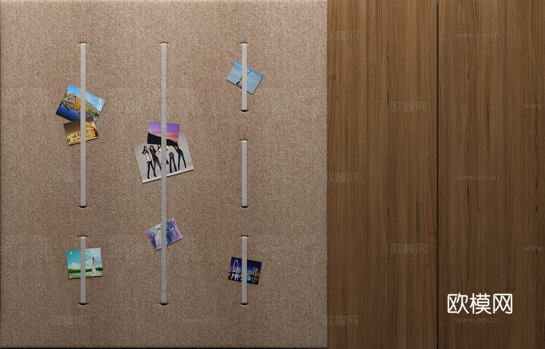 现代时尚原创 背景墙3d模型下载（渲染图4）