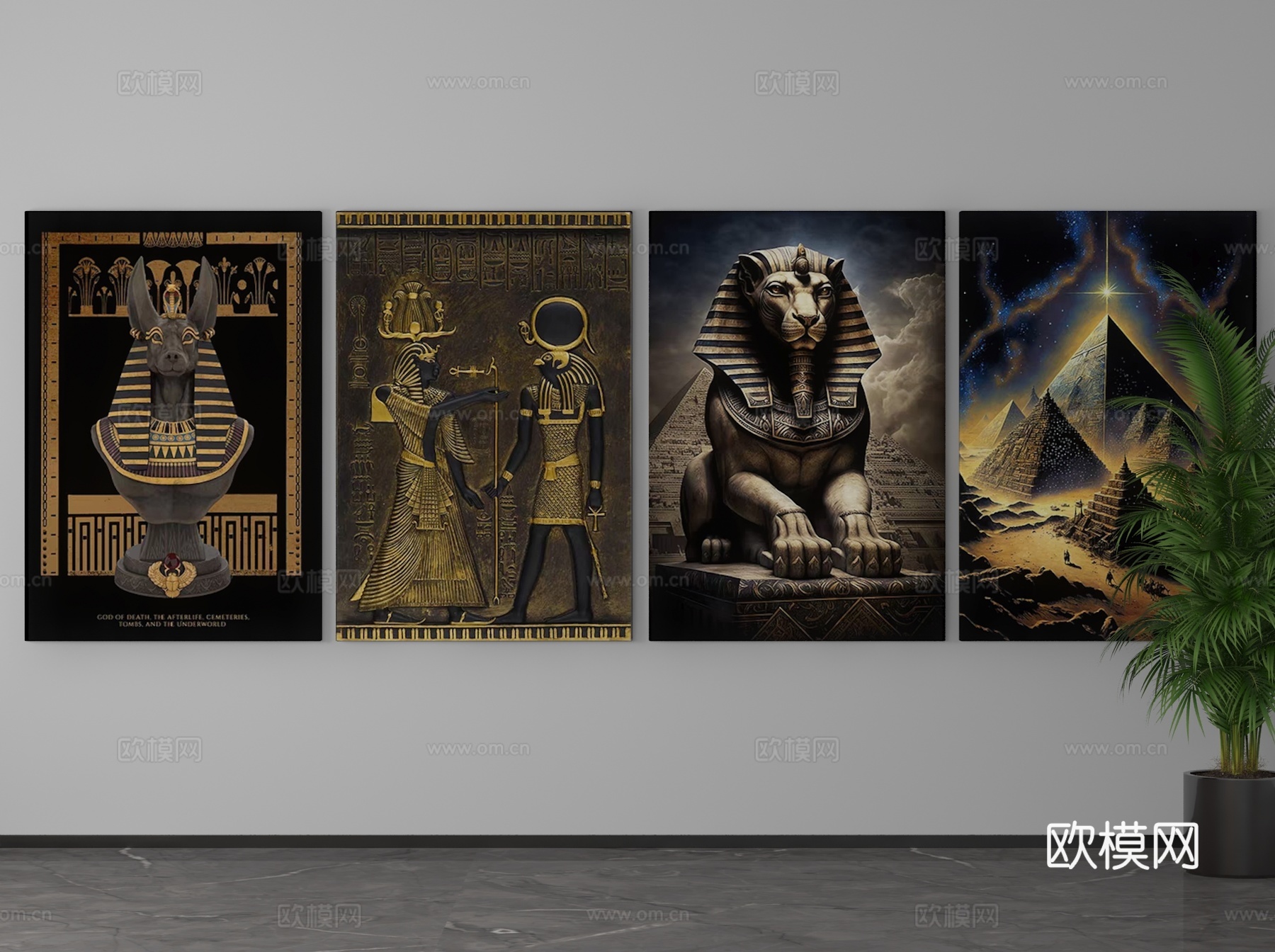 现代挂画3d模型下载