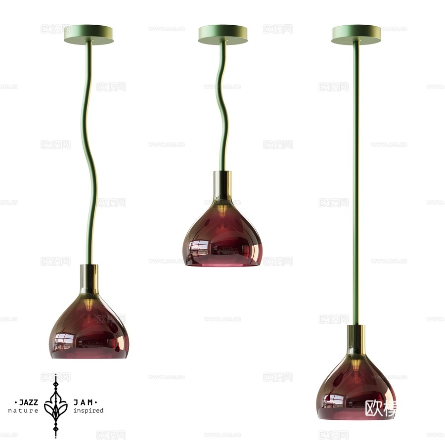 JazzJam出品OM穹顶吊灯3d模型下载