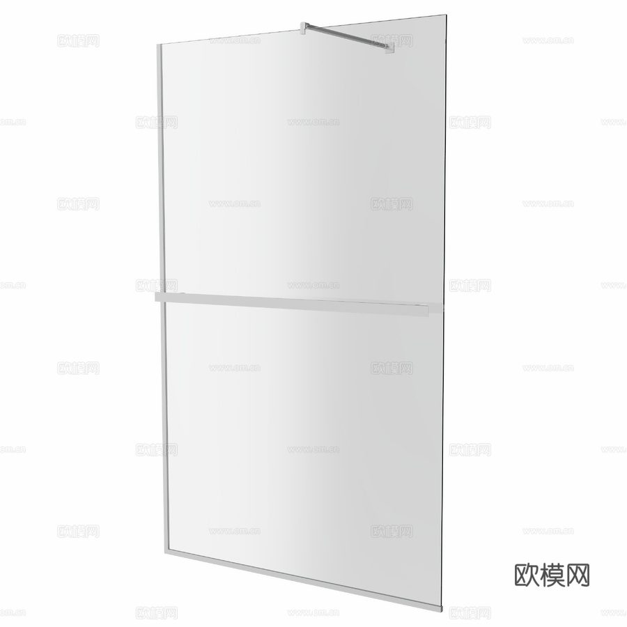 OM淋浴隔断DIWO Elista 120厘米，铝框3d模型下载