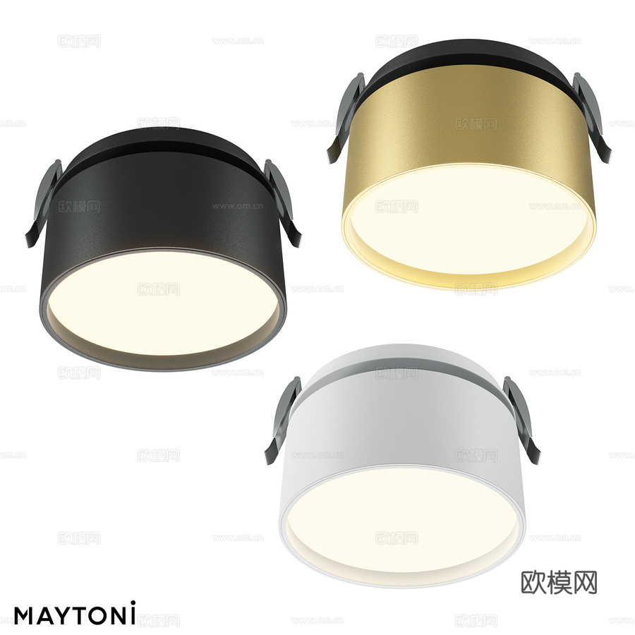 嵌入式灯具 Onda 12W3d模型下载