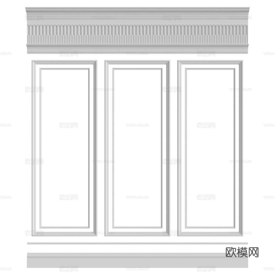 墙面组合 #1373d模型