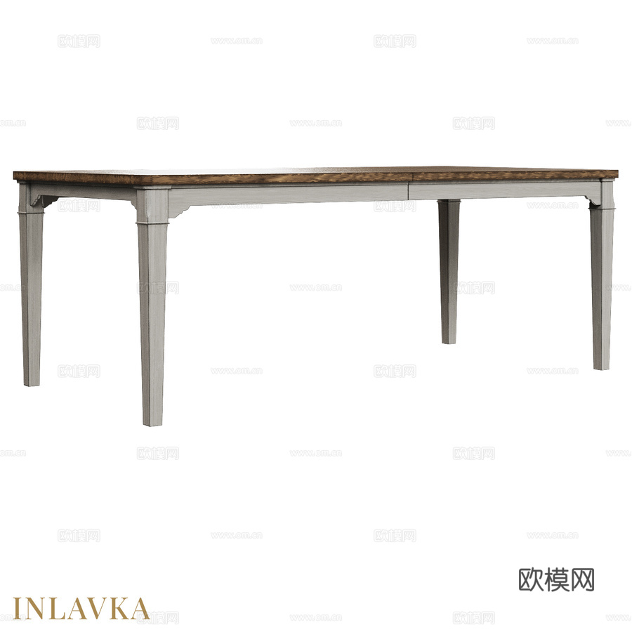 OM美式折叠餐桌3d模型
