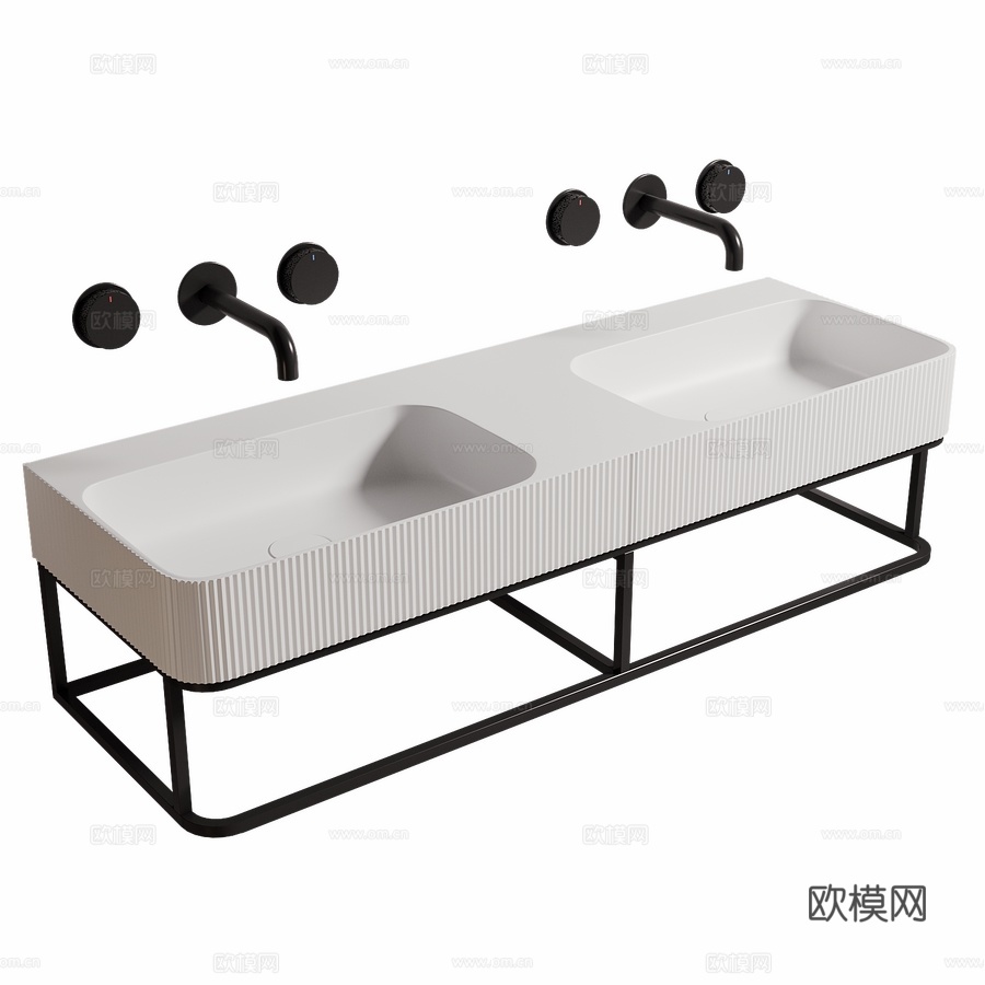 带水槽的ABBER Stein AS2646悬挂式边桌3d模型下载