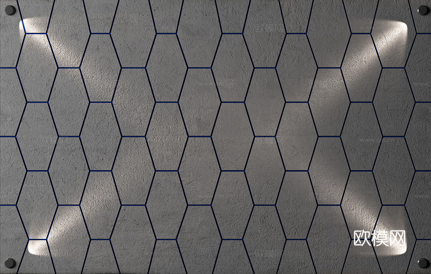 现代时尚原创 背景墙3d模型下载（渲染图2）