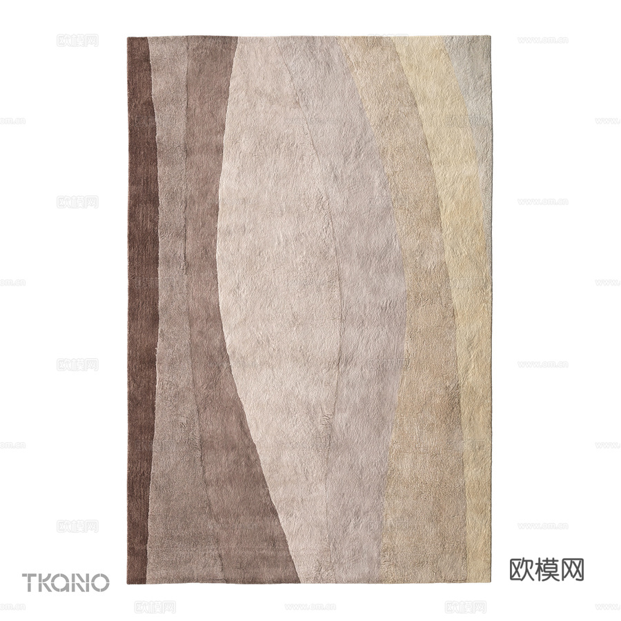 OM_棉质地毯，印有稻田图案，源自3d模型下载