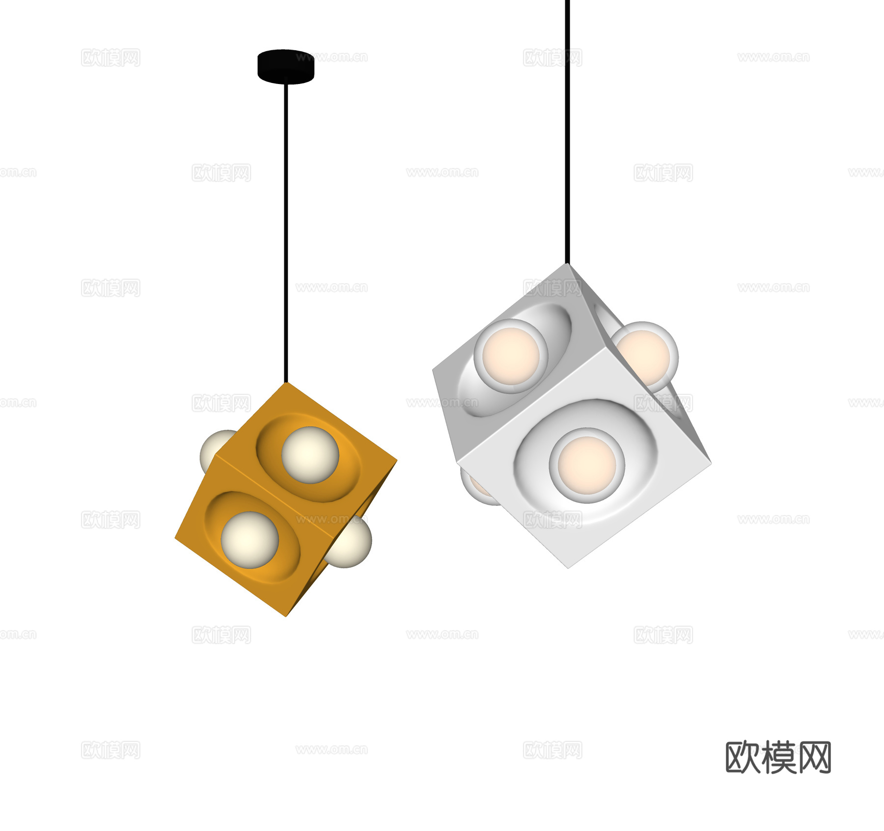 现代儿童吊灯 简约吊灯su模型