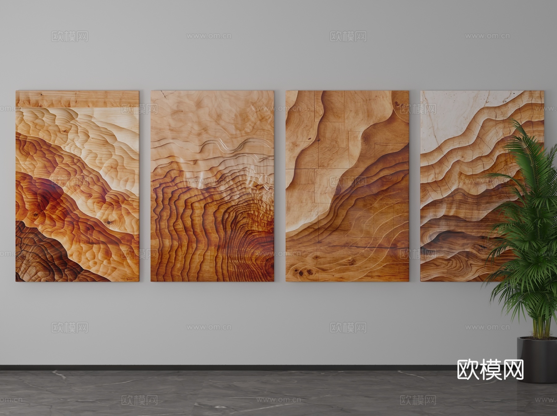 现代挂画3d模型下载