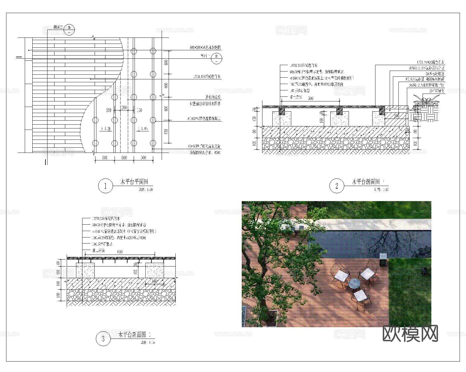 防腐木铺装CADcad施工图cad施工图