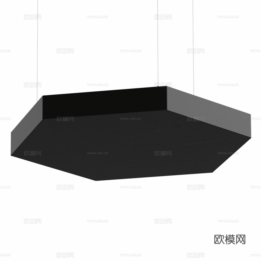 悬挂式LED吸音板六边形OM3d模型下载