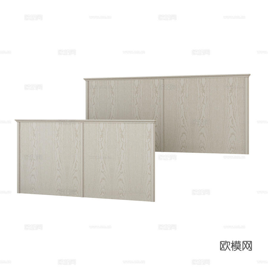 OM 小屋床头板3d模型下载