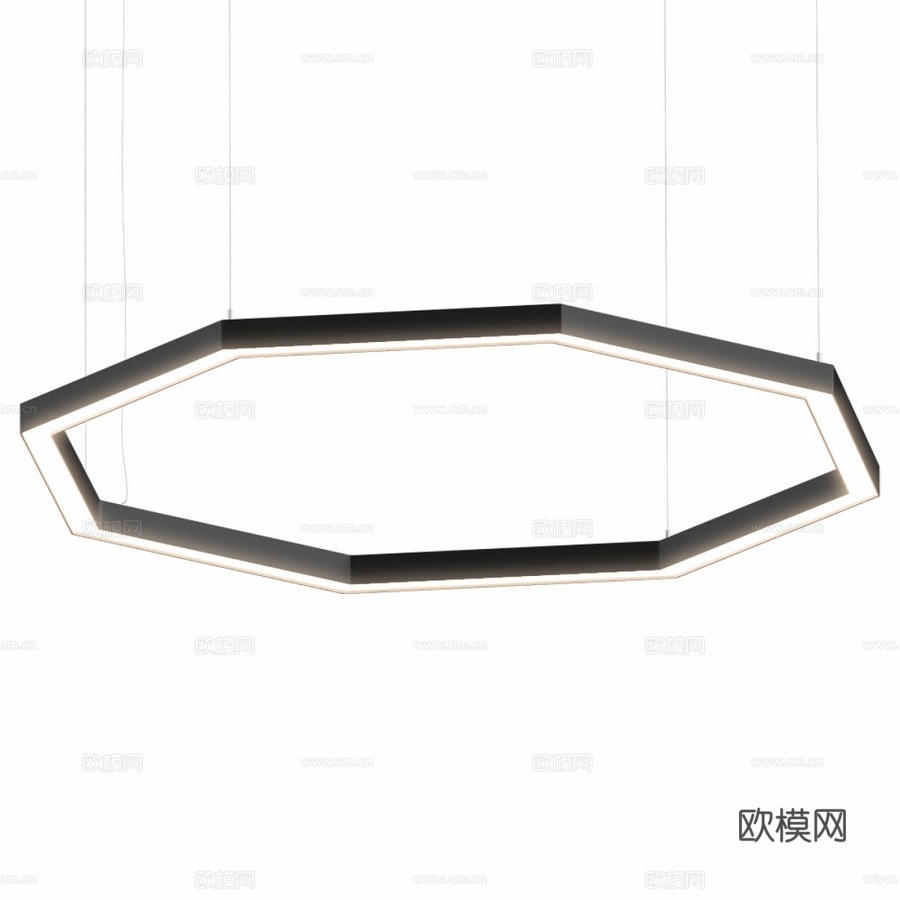 OM 悬挂式八边形轮廓灯 OCTAGON3d模型下载