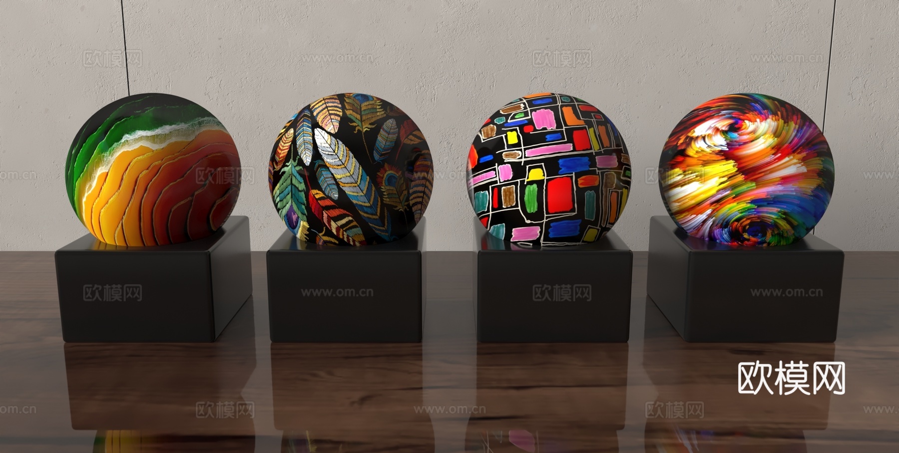 现代装饰摆件3d模型下载