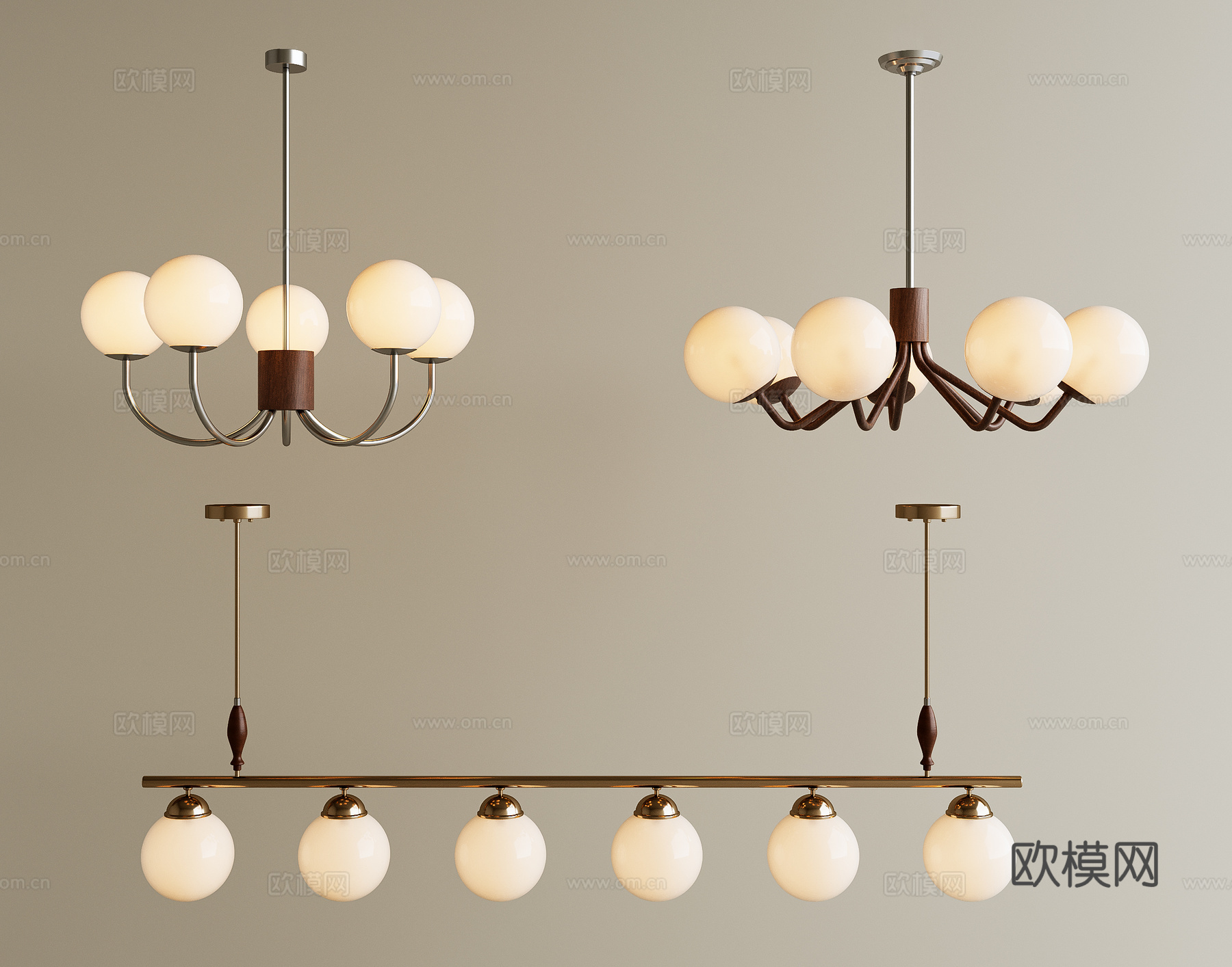 中古风吊灯3d模型