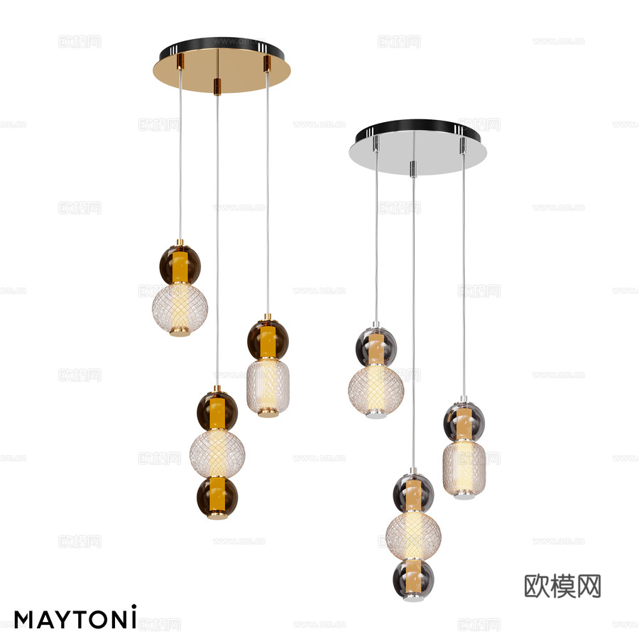 吊坠灯3d模型下载