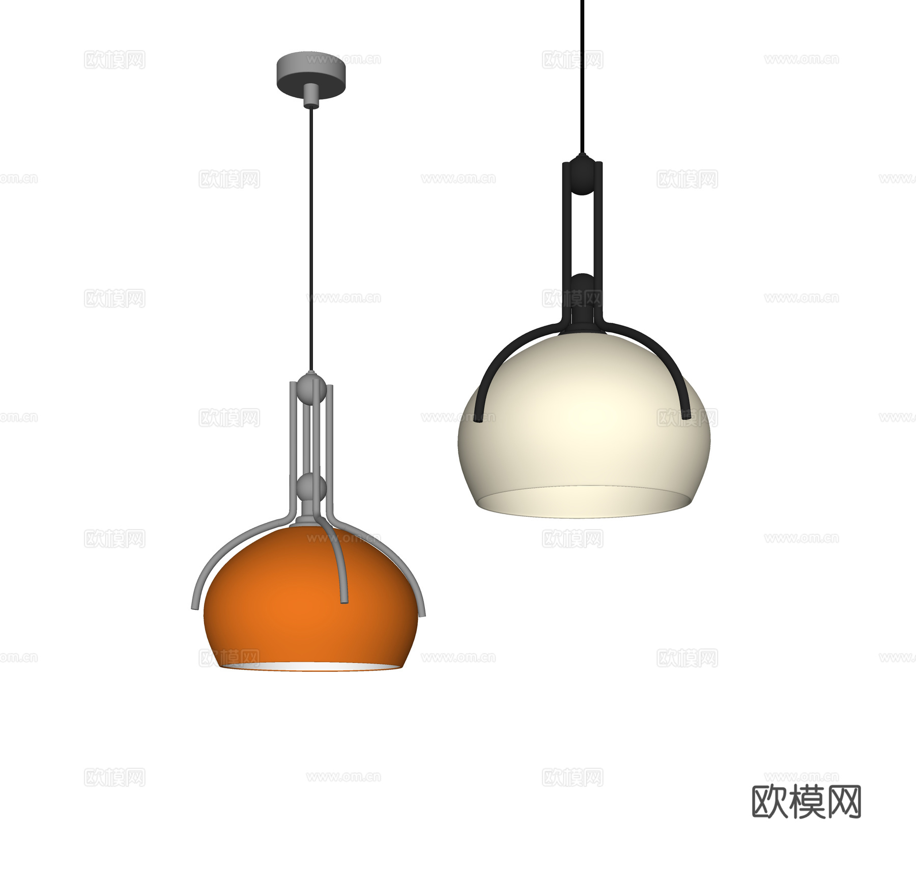 包豪斯中古吊灯 餐厅吊灯su模型