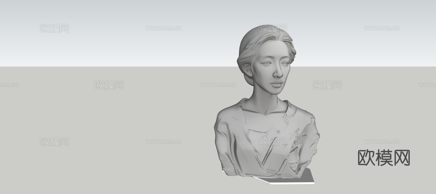 艺术女人雕塑su模型
