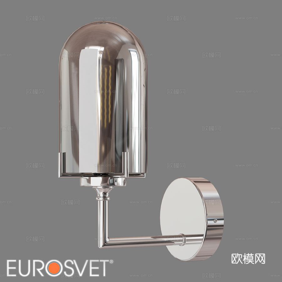 OM玻璃灯罩壁灯 Eurosvet 60156 1 Pl3d模型下载