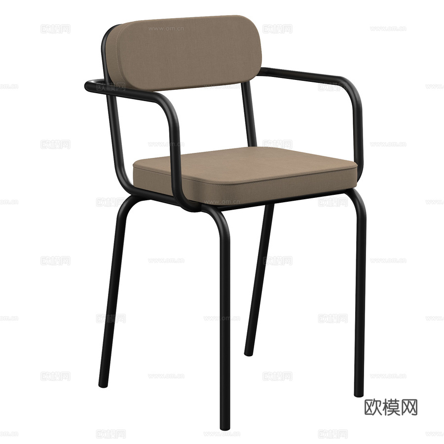 OM带坐垫户外椅 可堆叠阁楼款S0013d模型下载