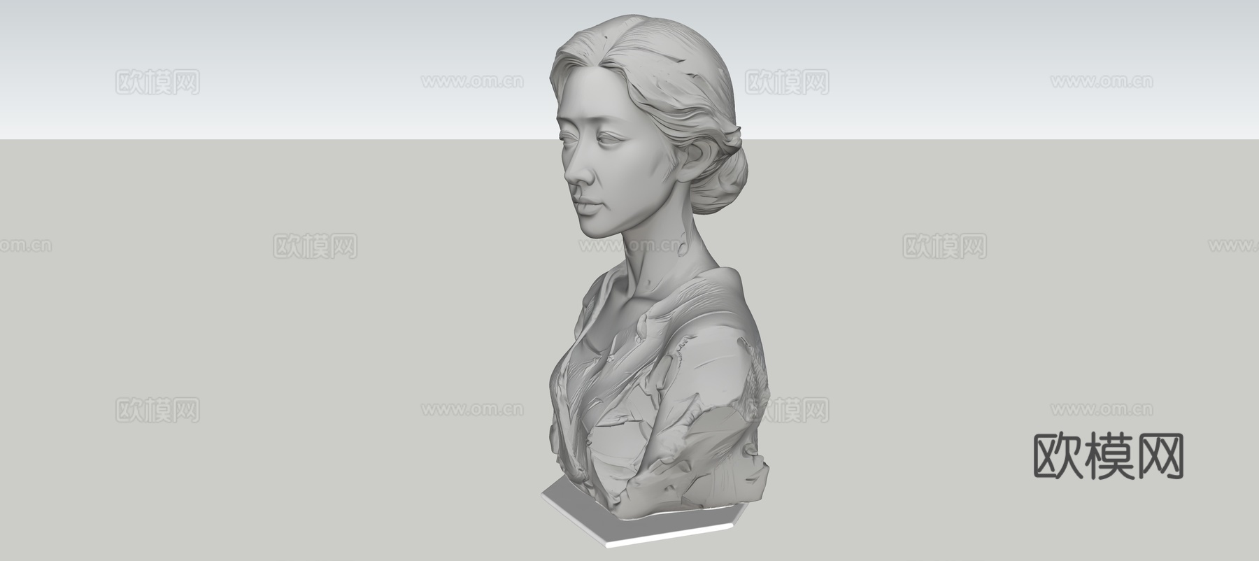 艺术女人雕塑su模型