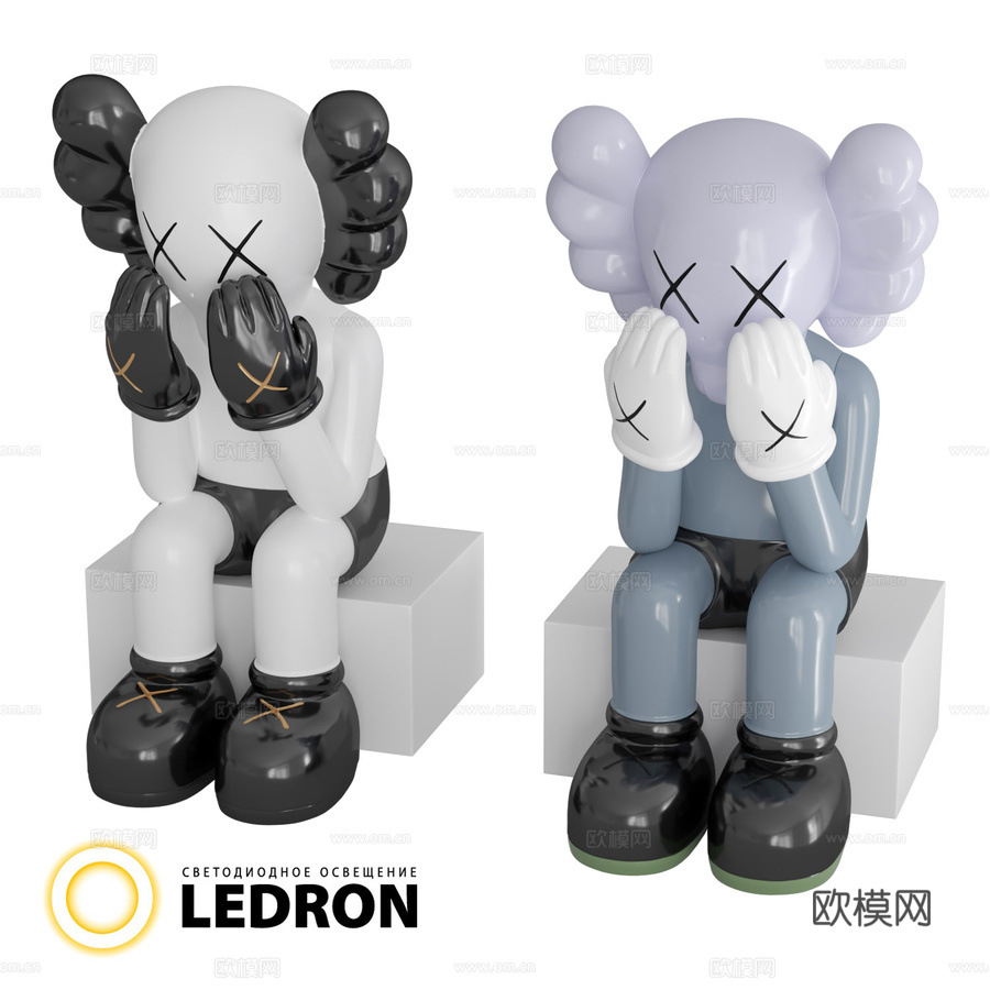 设计师存钱罐 KAWS3d模型下载