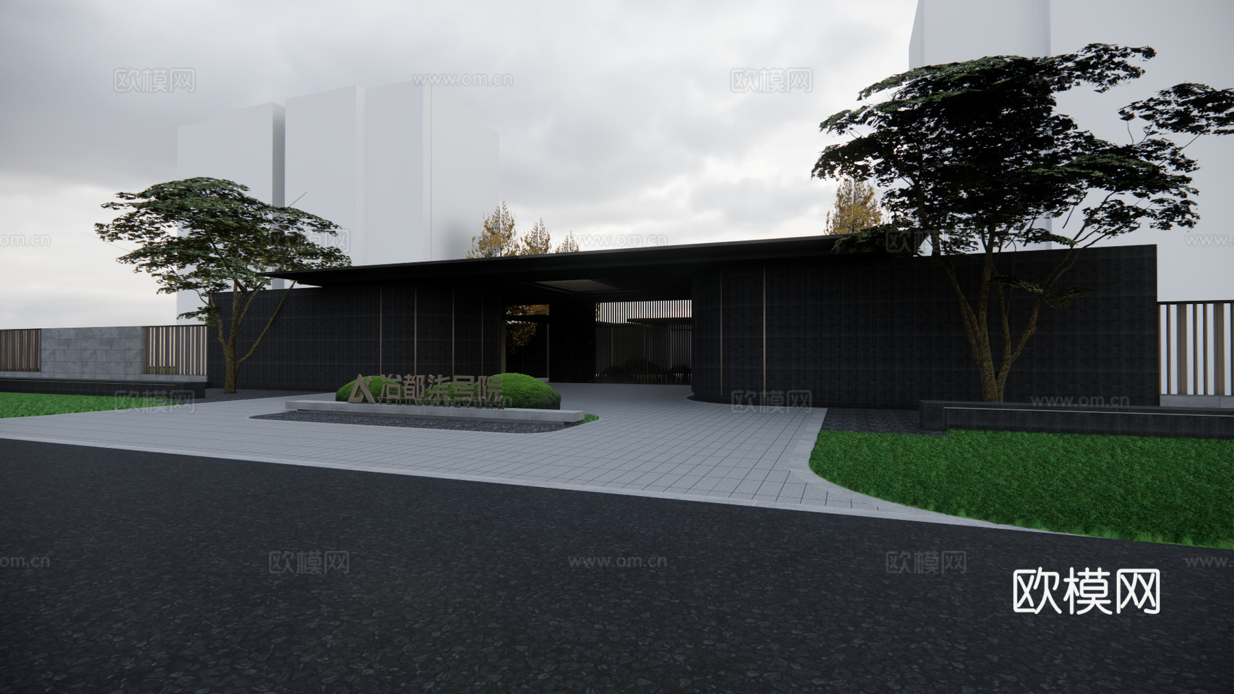 植物 住宅 示范区 景观 小品 造景su模型