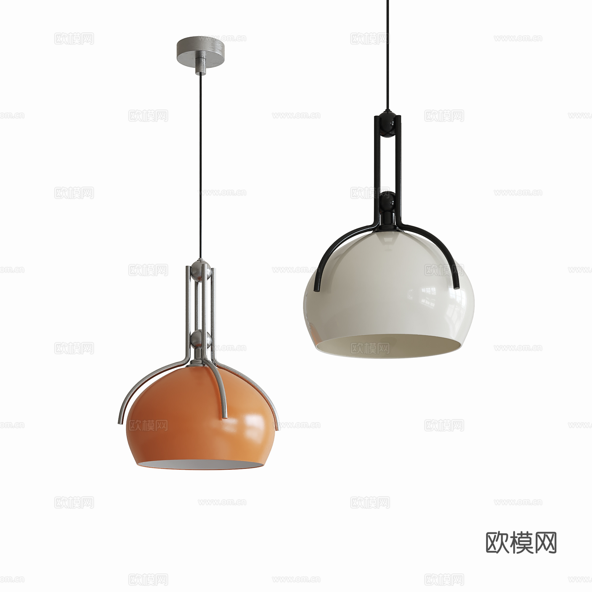 包豪斯中古吊灯 餐厅吊灯su模型