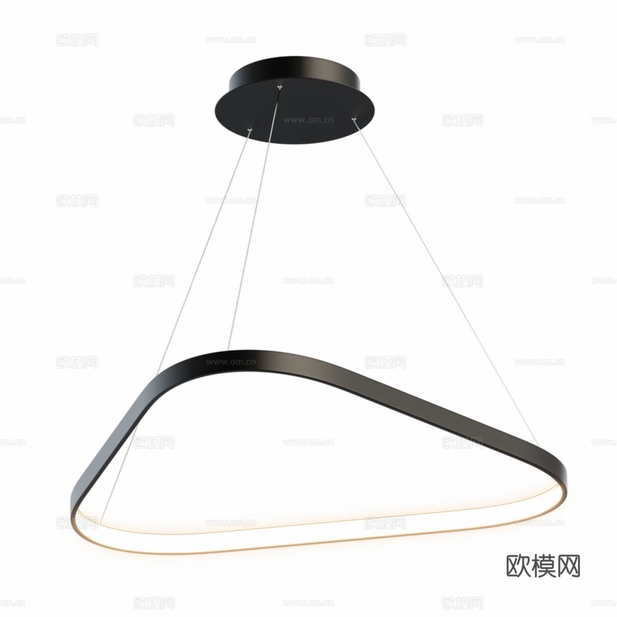 LED吊灯三角形内置三角灯3d模型下载