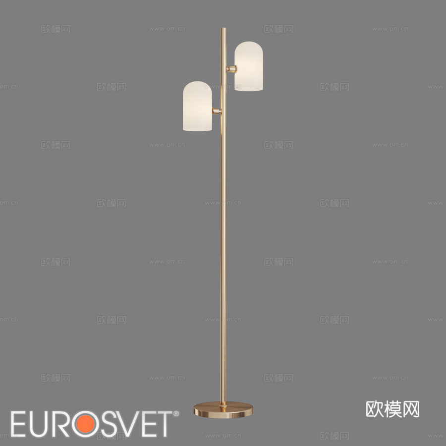 OM落地灯配玻璃灯罩 Eurosvet 01164 23d模型下载