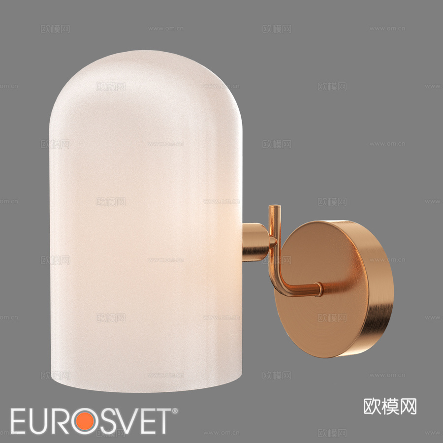 OM玻璃灯罩壁灯 Eurosvet 60157 1 Ba3d模型下载